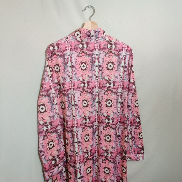 OC ORDER PLUS NWT Bohemian Geometric Kaftan Long Sleeve Collared Maxi Dress 3XL - Picture 13 of 15